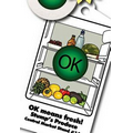 Refrigerator Food Safety Gauge & Thermometer w/ "OK" Indicator